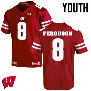 Youth Wisconsin Badgers NCAA #8 Joe Ferguson Red Authentic Under Armour Stitched College Football Jersey AW31W28WX